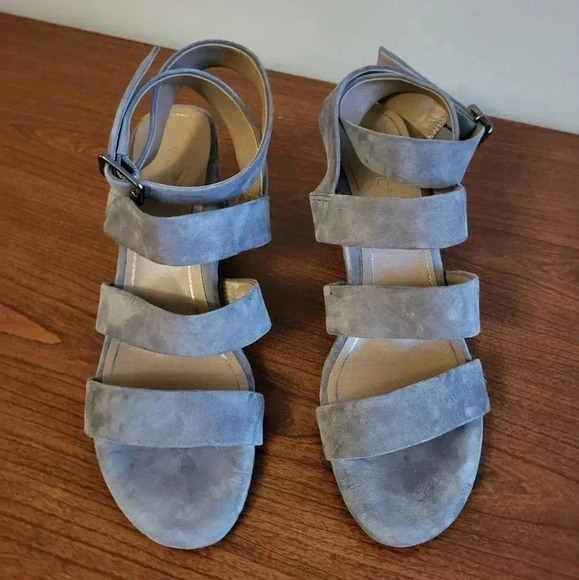 Vionic Perk Blaire Ankle Strap Leather Block Heel Arch Support Comfy Sandals(11) - Picture 6 of 13